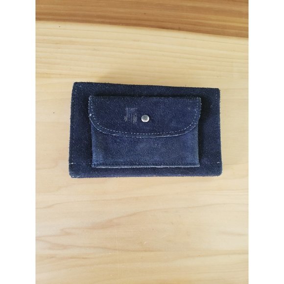 Vintage Blue Suede‎ Wallet - Picture 1 of 6